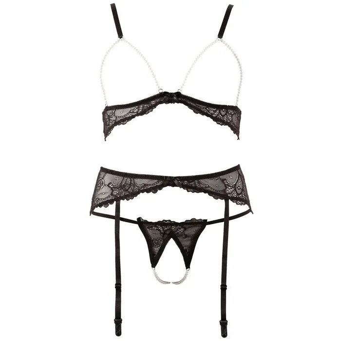 Abierta Fina Male Sex Toys Abierta Fina Pearl Bra Suspender And String Size X Large Abierta Fina Male Sex Toys Abierta Fina Pearl Bra Suspender And String Size X Large