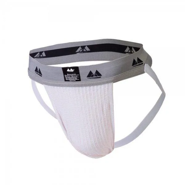 Anal Rimba Jockstrap White with 2 Inch Band Size Small