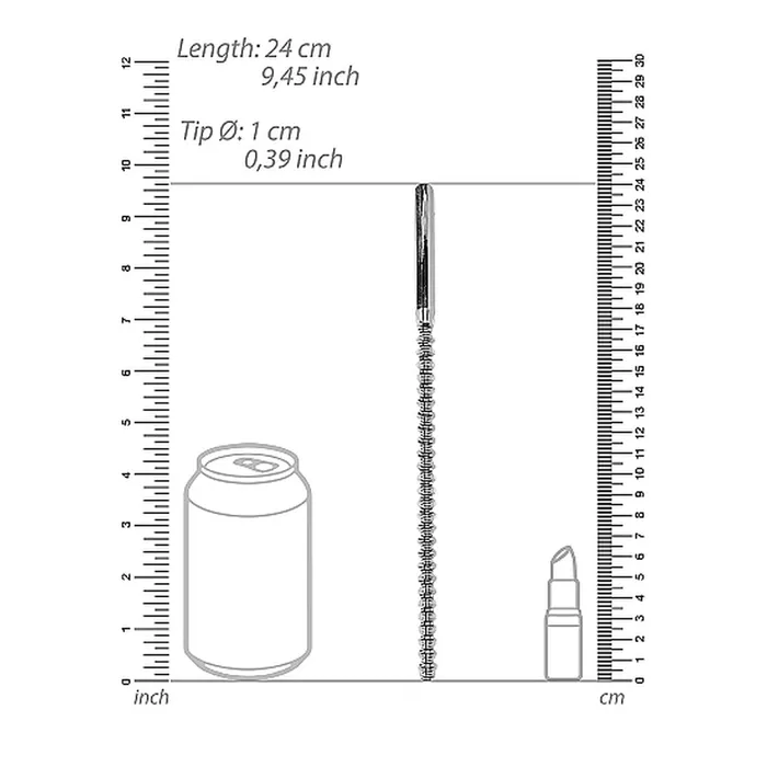 Anal Shots Toys Ouch Stainless Steel 95 Inch Dilator Anal Shots Toys Ouch Stainless Steel 95 Inch Dilator