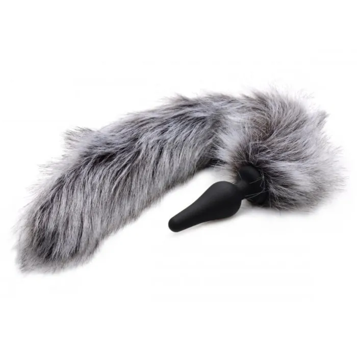 Anal Tailz Tailz Wolf Tail Ears SetGrey