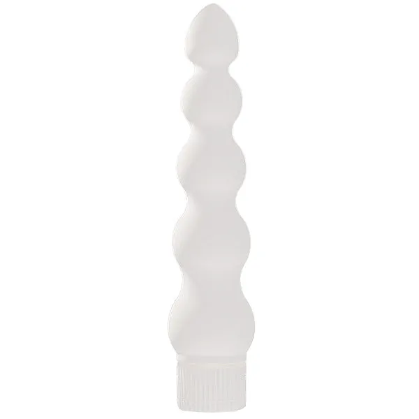 Anal White Nights 7 Inch Ribbed Anal Vibrator So Luxe