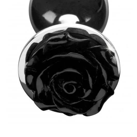 Anal XR Brands Booty Sparks Black Rose Anal Plug Large Anal XR Brands Booty Sparks Black Rose Anal Plug Large