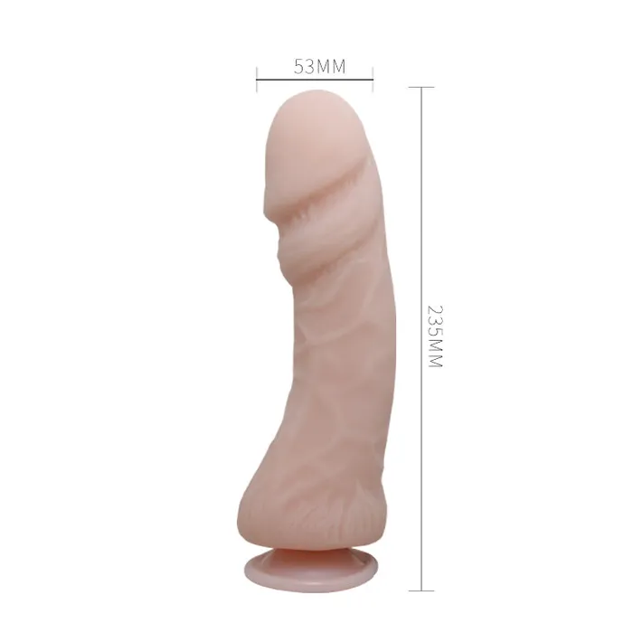 Baile Suction Dildo Big Penis 9 Textured Vibrating Dildo with MultiSpeed Functionality BAILE Female Sex Toys