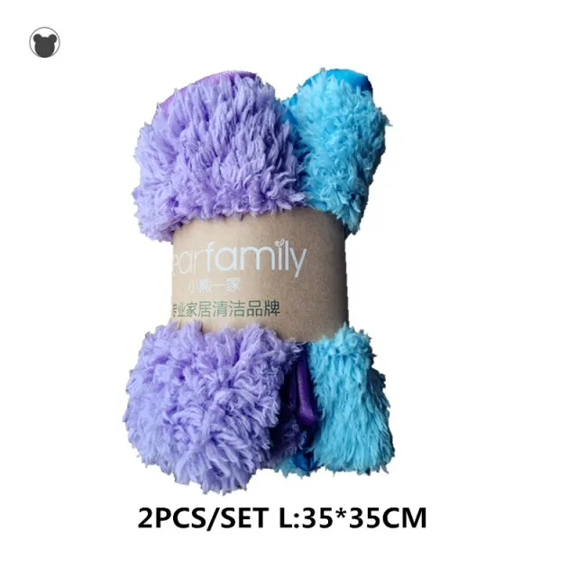 BEAR FAMILY 2PCSSET Super absorbent cleaning cloth soft fluffy microfibers for household cleaning microfiber rags table 3535cm DB Global Surplus Male Sex Toys BEAR FAMILY 2PCSSET Super absorbent cleaning cloth soft fluffy microfibers for household cleaning microfiber rags table 3535cm DB Global Surplus Male Sex Toys