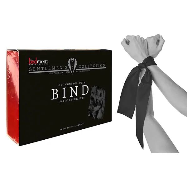 Bedroom Products Anal Bedroom Products Bind Black Satin Restraints