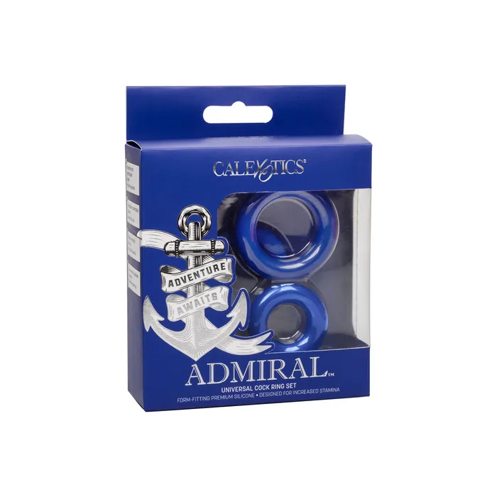 California Exotic Admiral Universal Cock Ring Set Blue Male Sex Toys California Exotic Admiral Universal Cock Ring Set Blue Male Sex Toys