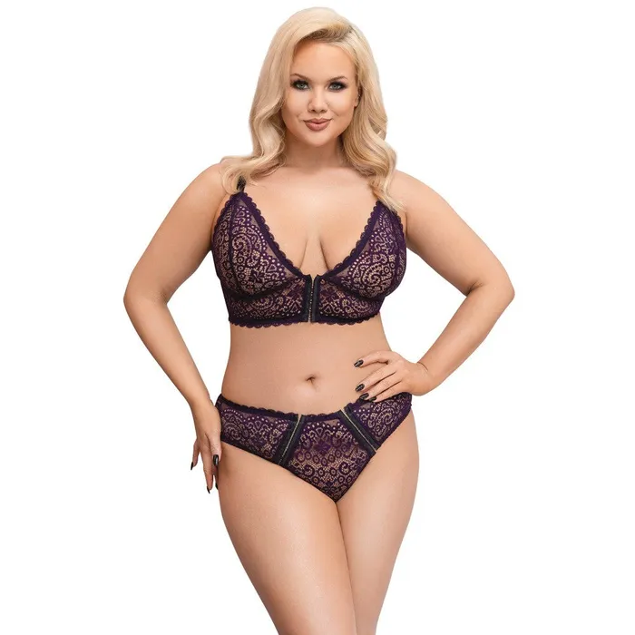 Cottelli Collection Teddies And Bodies Cottelli Curves Delicate Lace Bralette And Briefs Size XXXXL Cottelli Collection Teddies And Bodies Cottelli Curves Delicate Lace Bralette And Briefs Size XXXXL