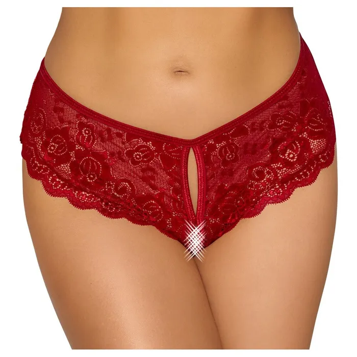 Cottelli Crotchless Panty Red Size Medium Cottelli Collection Female Sex Toys Cottelli Crotchless Panty Red Size Medium Cottelli Collection Female Sex Toys