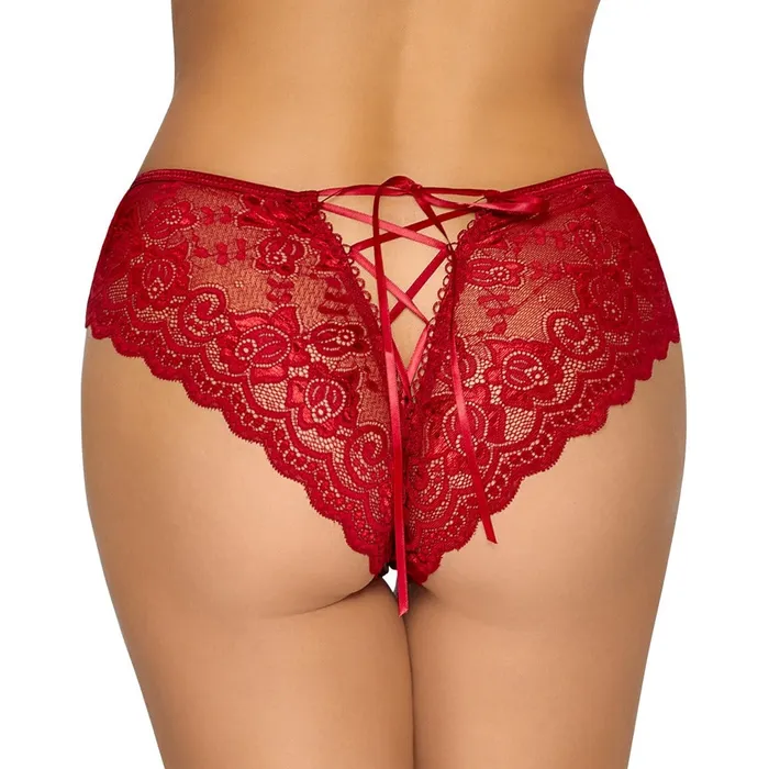 Cottelli Crotchless Panty Red Size Medium Cottelli Collection Female Sex Toys Cottelli Crotchless Panty Red Size Medium Cottelli Collection Female Sex Toys