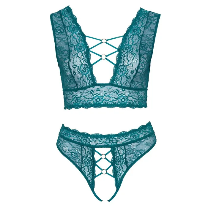 Cottelli Curves Bralette and Crotchless Thong Set Size X Large Cottelli Collection Male Sex Toys Cottelli Curves Bralette and Crotchless Thong Set Size X Large Cottelli Collection Male Sex Toys