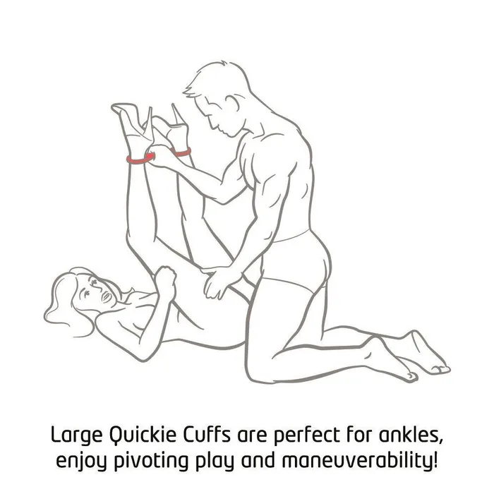 Creative Conceptions Restraints Quickie Cuffs Large Red Ankle Or Wrist Cuffs Creative Conceptions Restraints Quickie Cuffs Large Red Ankle Or Wrist Cuffs