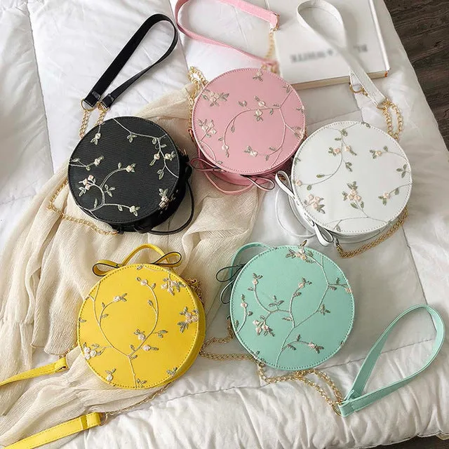 DB Global Surplus Hot Sale Sweet Lace Round Handbags High Quality PU leather Women Crossbody Bags Female Small Fresh Flower Chain Shoulder Dildos DB Global Surplus Hot Sale Sweet Lace Round Handbags High Quality PU leather Women Crossbody Bags Female Small Fresh Flower Chain Shoulder Dildos