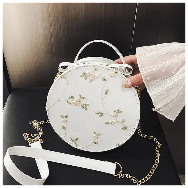 DB Global Surplus Hot Sale Sweet Lace Round Handbags High Quality PU leather Women Crossbody Bags Female Small Fresh Flower Chain Shoulder Dildos DB Global Surplus Hot Sale Sweet Lace Round Handbags High Quality PU leather Women Crossbody Bags Female Small Fresh Flower Chain Shoulder Dildos