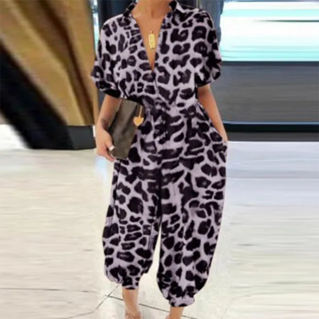 DB Global Surplus Male Sex Toys 2020 Sexy VNeck Button LaceUp Jumpsuit Summer Short Sleeve Loose Playsuit Overalls Women Elegant Leopard Print Pocket Rompers DB Global Surplus Male Sex Toys 2020 Sexy VNeck Button LaceUp Jumpsuit Summer Short Sleeve Loose Playsuit Overalls Women Elegant Leopard Print Pocket Rompers