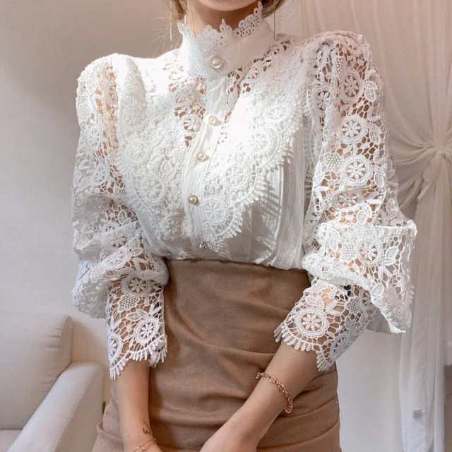 DB Global Surplus Petal Sleeve Stand Collar Hollow Out Flower Lace Patchwork Shirt Femme Blusas Allmatch Women Lace Blouse Button White Top 12419 Male Sex Toys DB Global Surplus Petal Sleeve Stand Collar Hollow Out Flower Lace Patchwork Shirt Femme Blusas Allmatch Women Lace Blouse Button White Top 12419 Male Sex Toys