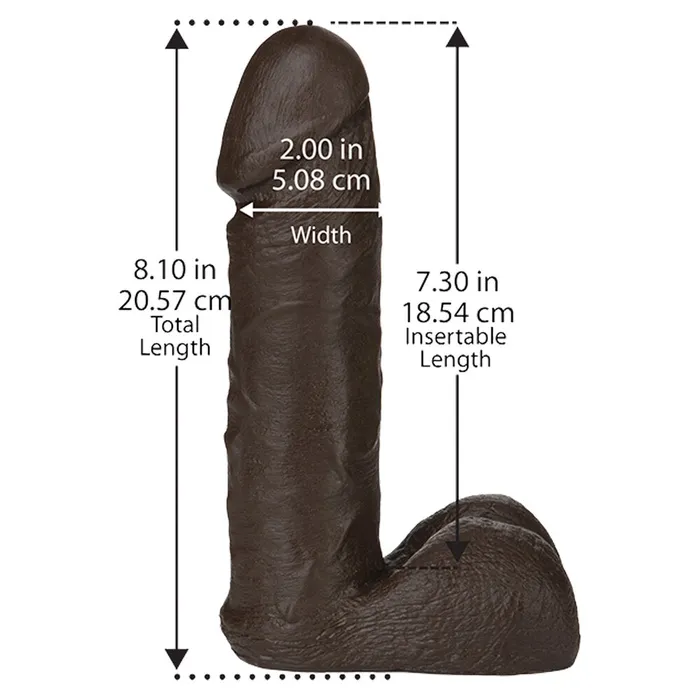 Doc Johnson Dildos VacULock 8 Inch Realistic Dildo Attachment Black Doc Johnson Dildos VacULock 8 Inch Realistic Dildo Attachment Black