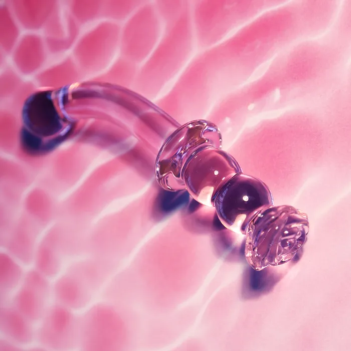 Dream Toys Dildos Glaze Glass Rosebud GSpot Dildo Dream Toys Dildos Glaze Glass Rosebud GSpot Dildo