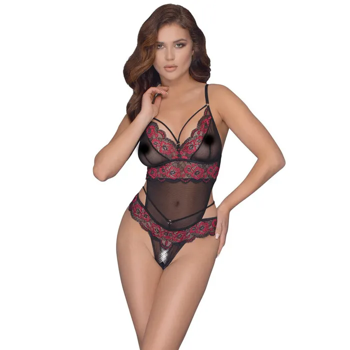 Female Sex Toys Cottelli Collection Cottelli Crotchless Body With Lace Size LXL Female Sex Toys Cottelli Collection Cottelli Crotchless Body With Lace Size LXL