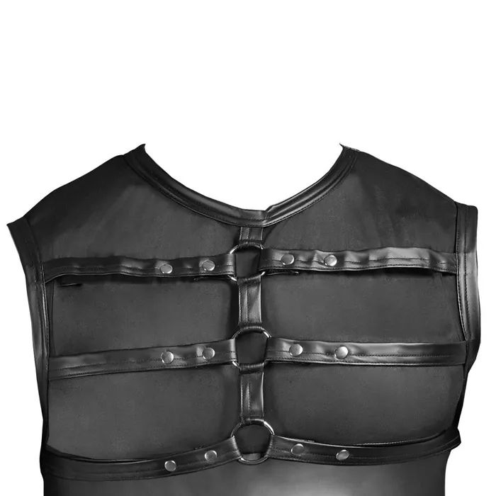 Female Sex Toys NEK Matte Look Shirt With Chest Harness Black Size Small NEK Female Sex Toys NEK Matte Look Shirt With Chest Harness Black Size Small NEK