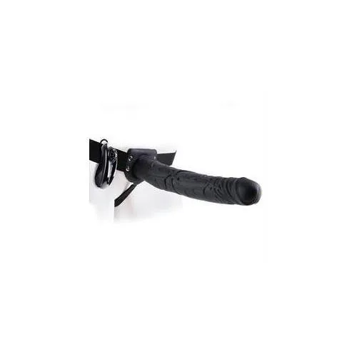 Female Sex Toys PipeDream Fetish Fantasy Series 11 Inch Vibrating Hollow Strap On Black