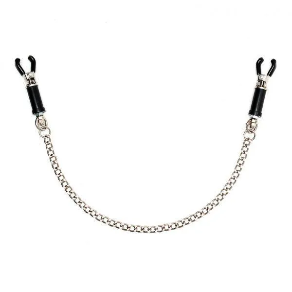 Female Sex Toys Rimba Silver Nipple Clamps With Chain