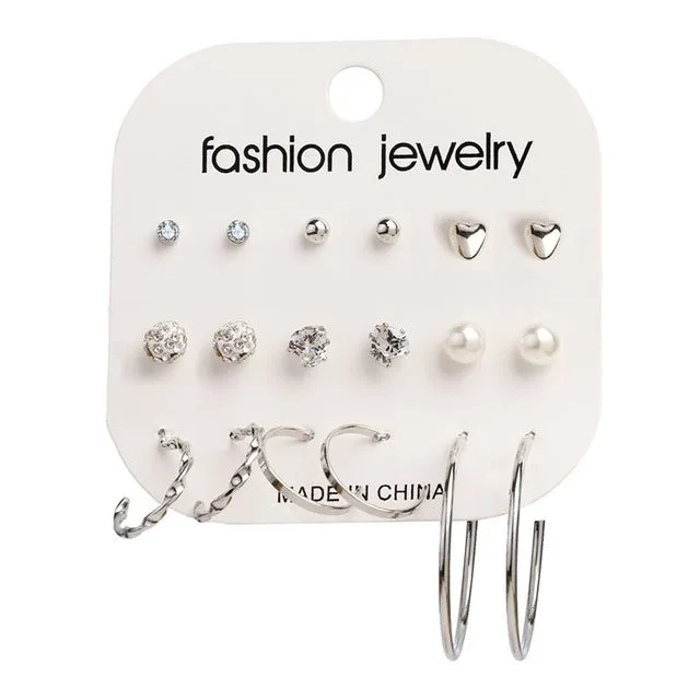 FNIO Women39s Earrings Set Pearl Earrings For Women Bohemian Fashion Jewelry 2020 Geometric Crystal Heart Stud Earrings DB Global Surplus Anal FNIO Women39s Earrings Set Pearl Earrings For Women Bohemian Fashion Jewelry 2020 Geometric Crystal Heart Stud Earrings DB Global Surplus Anal