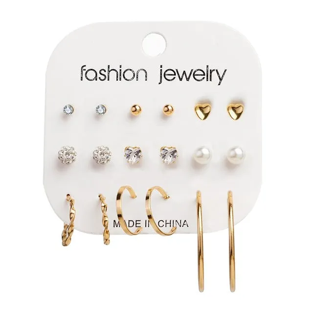 FNIO Women39s Earrings Set Pearl Earrings For Women Bohemian Fashion Jewelry 2020 Geometric Crystal Heart Stud Earrings DB Global Surplus Anal FNIO Women39s Earrings Set Pearl Earrings For Women Bohemian Fashion Jewelry 2020 Geometric Crystal Heart Stud Earrings DB Global Surplus Anal