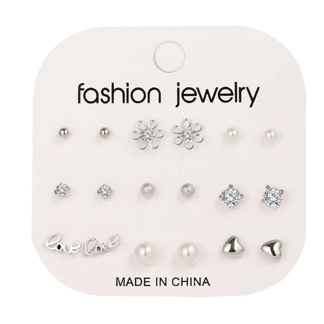 FNIO Women39s Earrings Set Pearl Earrings For Women Bohemian Fashion Jewelry 2020 Geometric Crystal Heart Stud Earrings DB Global Surplus Anal FNIO Women39s Earrings Set Pearl Earrings For Women Bohemian Fashion Jewelry 2020 Geometric Crystal Heart Stud Earrings DB Global Surplus Anal