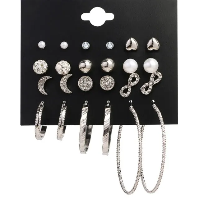 FNIO Women39s Earrings Set Pearl Earrings For Women Bohemian Fashion Jewelry 2020 Geometric Crystal Heart Stud Earrings DB Global Surplus Anal FNIO Women39s Earrings Set Pearl Earrings For Women Bohemian Fashion Jewelry 2020 Geometric Crystal Heart Stud Earrings DB Global Surplus Anal