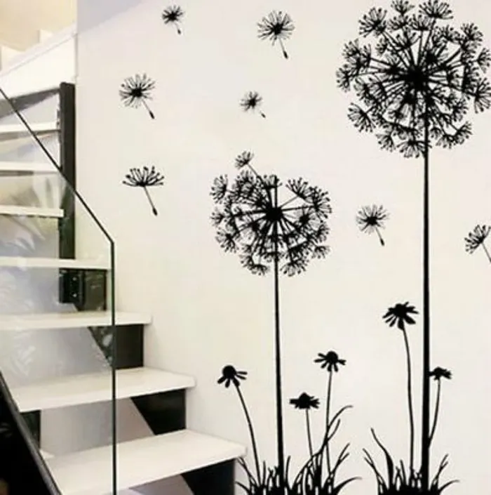 Hot black dandelion sitting room bedroom wall stickers household adornment wall stickers on the wall DB Global Surplus Anal Hot black dandelion sitting room bedroom wall stickers household adornment wall stickers on the wall DB Global Surplus Anal