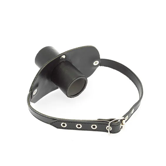 Leather Gag With Urine Tube So Luxe Restraints