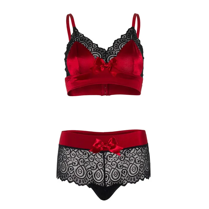 Leg Avenue Satin Spandex Bralette String So Luxe Vibrators