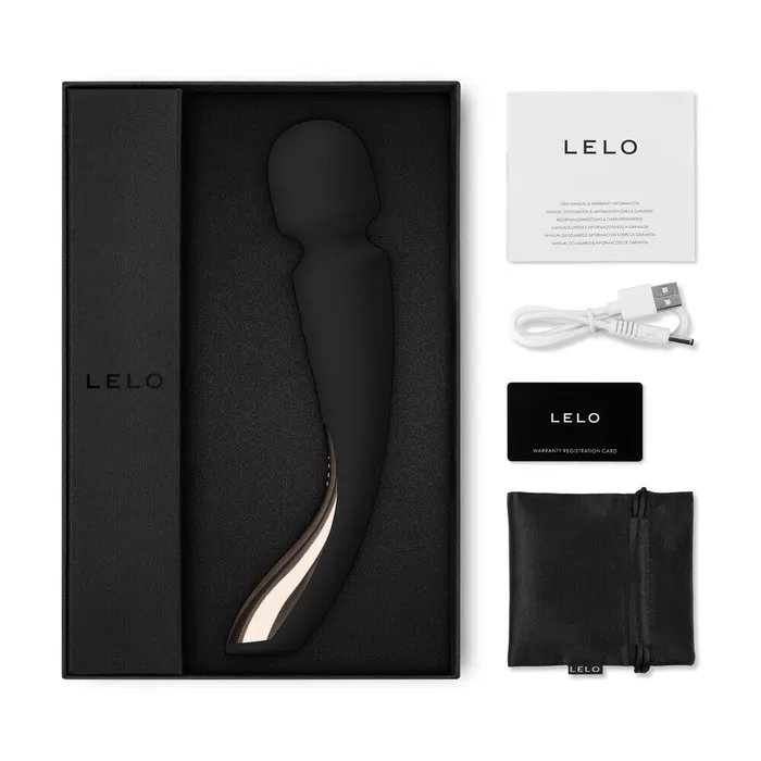 Lelo Smart Wand 2 Med Black Lelo Vibrators Lelo Smart Wand 2 Med Black Lelo Vibrators