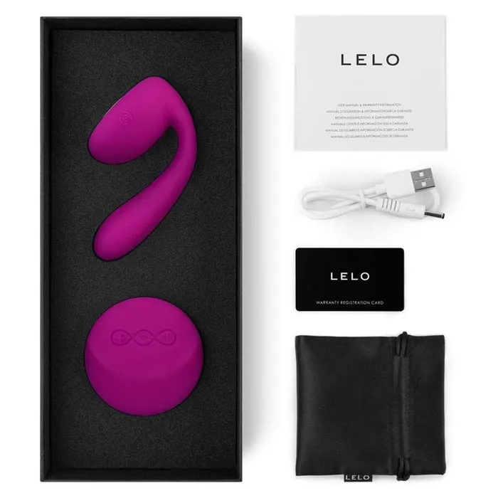 Lelo Vibrators Lelo Ida Deep Rose Couples Massager Lelo Vibrators Lelo Ida Deep Rose Couples Massager