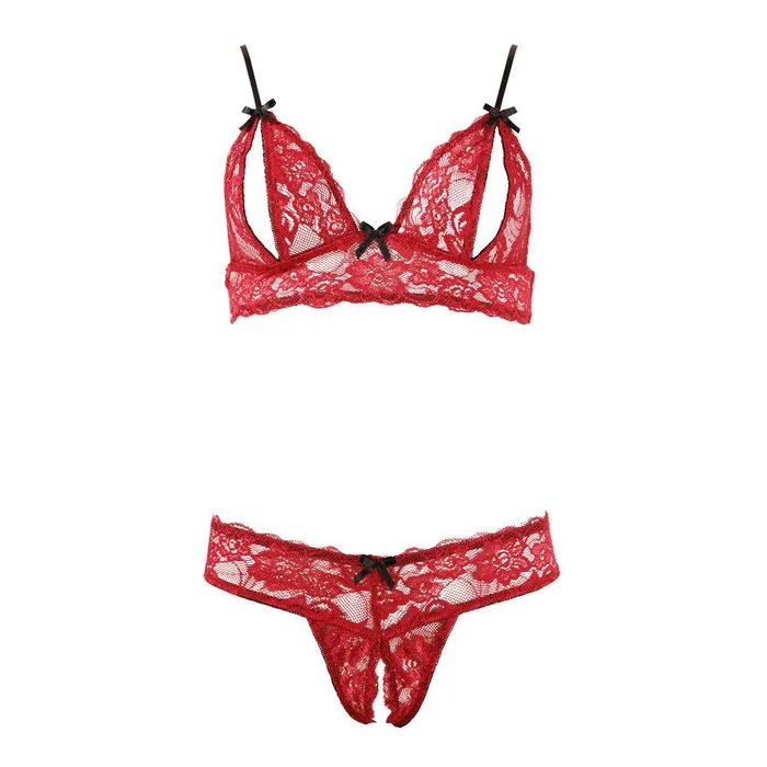 Male Sex Toys Cottelli Collection Cottelli Bra Set Open Cup and Crotchless Set Size Medium Male Sex Toys Cottelli Collection Cottelli Bra Set Open Cup and Crotchless Set Size Medium
