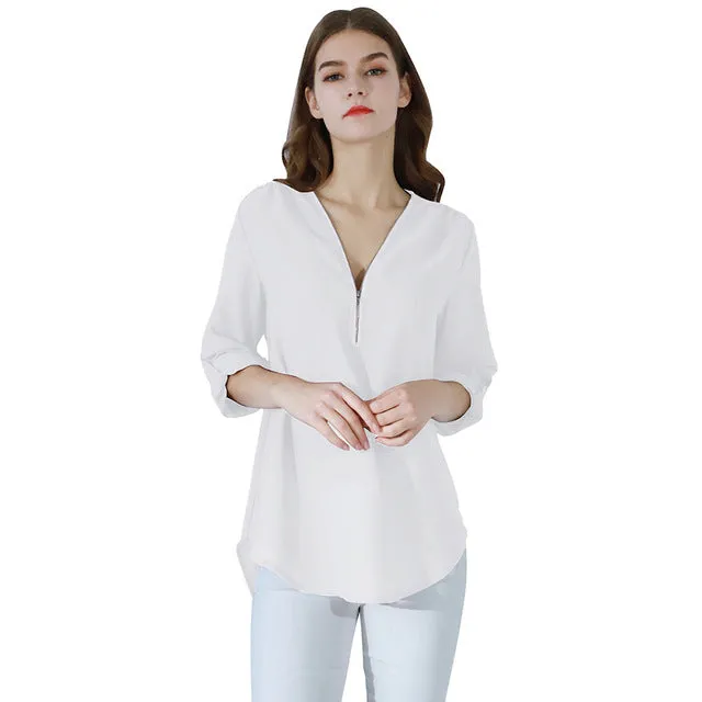 Male Sex Toys DB Global Surplus YMING Fashion Ladies Top Zipper Chiffon Top Office Casual Ladies Top Summer Ladies Top Long Sleeve Shirt Solid Color Blusas Male Sex Toys DB Global Surplus YMING Fashion Ladies Top Zipper Chiffon Top Office Casual Ladies Top Summer Ladies Top Long Sleeve Shirt Solid Color Blusas