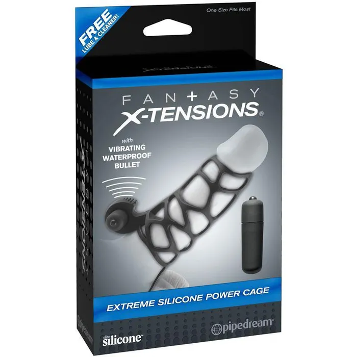 Male Sex Toys Fantasy Xtensions Silicone Extreme Power Vibrating Cock Cage PipeDream Male Sex Toys Fantasy Xtensions Silicone Extreme Power Vibrating Cock Cage PipeDream