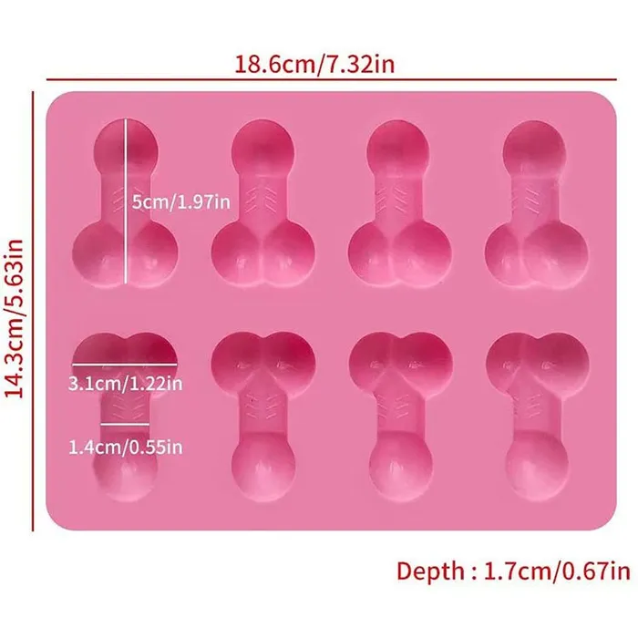 Male Sex Toys OSensual 8 Cavity Small Penis Silicone Mold for cake