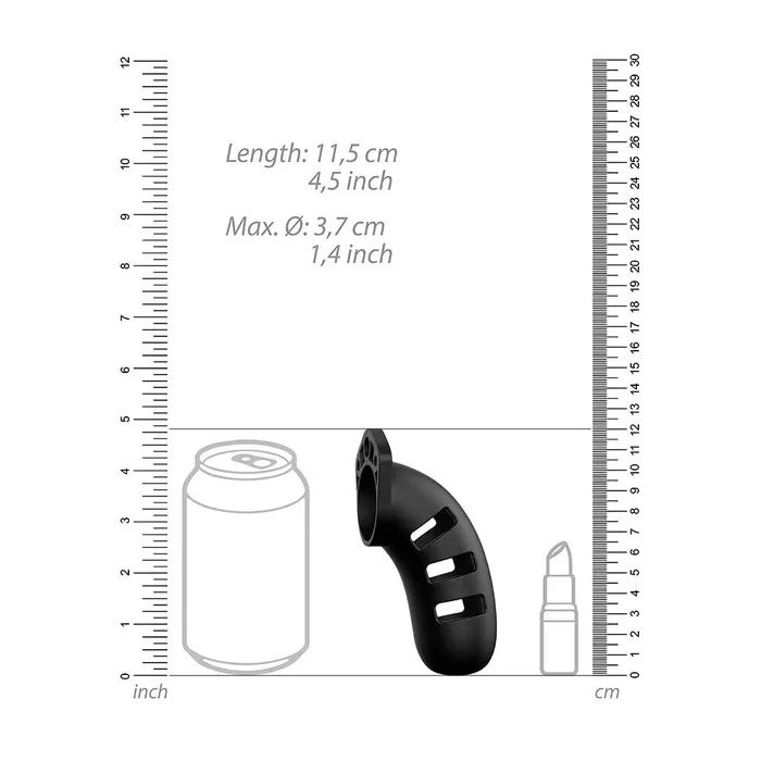 Male Sex Toys Shots Toys Man Cage 21 Male 45 Inch Black Silicone Chastity Cage Male Sex Toys Shots Toys Man Cage 21 Male 45 Inch Black Silicone Chastity Cage