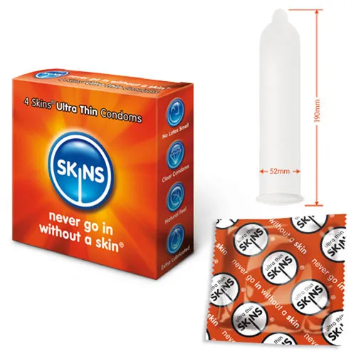 Male Sex Toys So Luxe Skins Condoms Ultra Thin 4 Pack