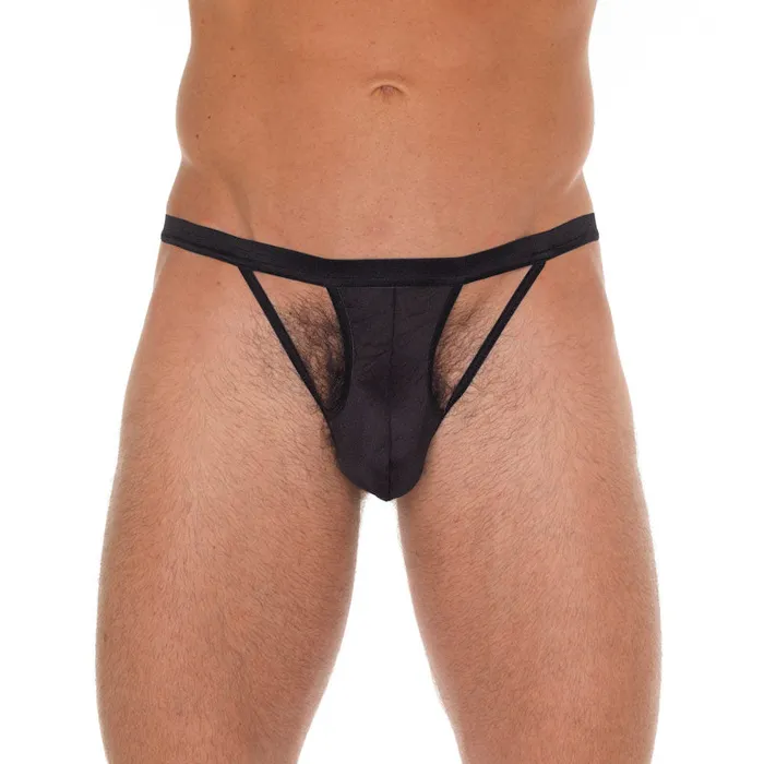 Mens Cut Out GString Black So Luxe Anal