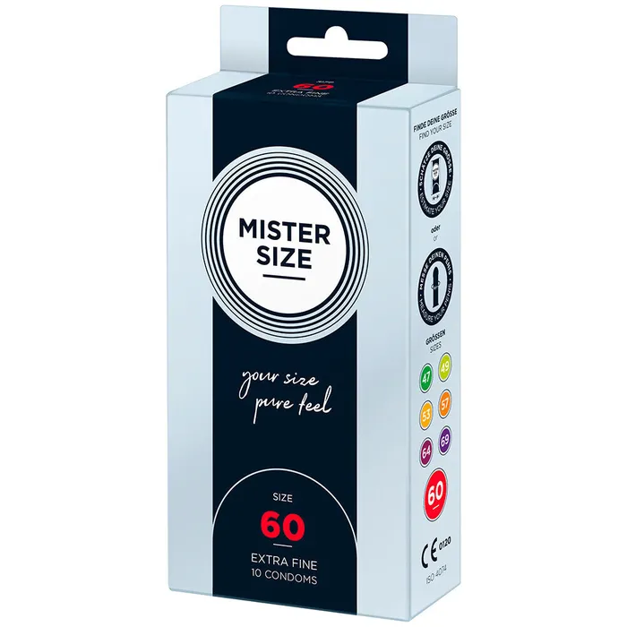 Mister Size 60mm Your Size Pure Feel Condoms 10 Pack Mister Size Male Sex Toys Mister Size 60mm Your Size Pure Feel Condoms 10 Pack Mister Size Male Sex Toys