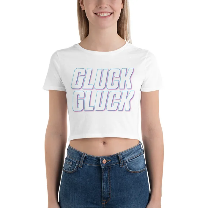 My Tiny Hole Vibrators Gluck Gluck Womens Crop Tee