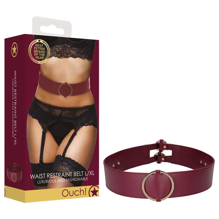 OUCH Halo Waist Belt LXL Burgundy Waist Belt LXL Size Shots Toys Male Sex Toys OUCH Halo Waist Belt LXL Burgundy Waist Belt LXL Size Shots Toys Male Sex Toys