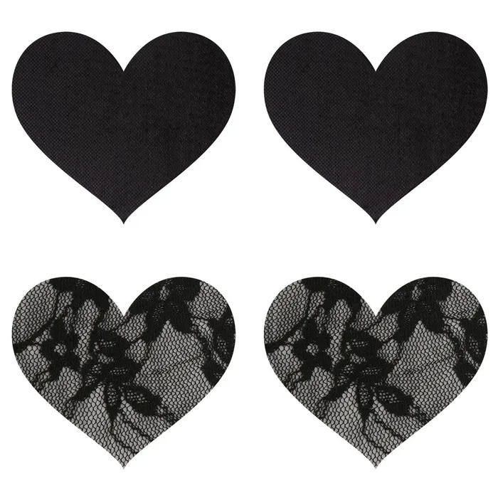 Peekaboos Vibrators Peekaboo Pasties Satin and Lace Hearts