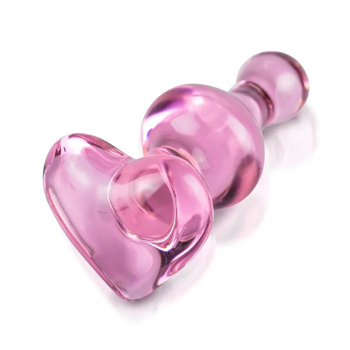 PipeDream Anal Icicles No75 Pink Heart Glass Butt Plug