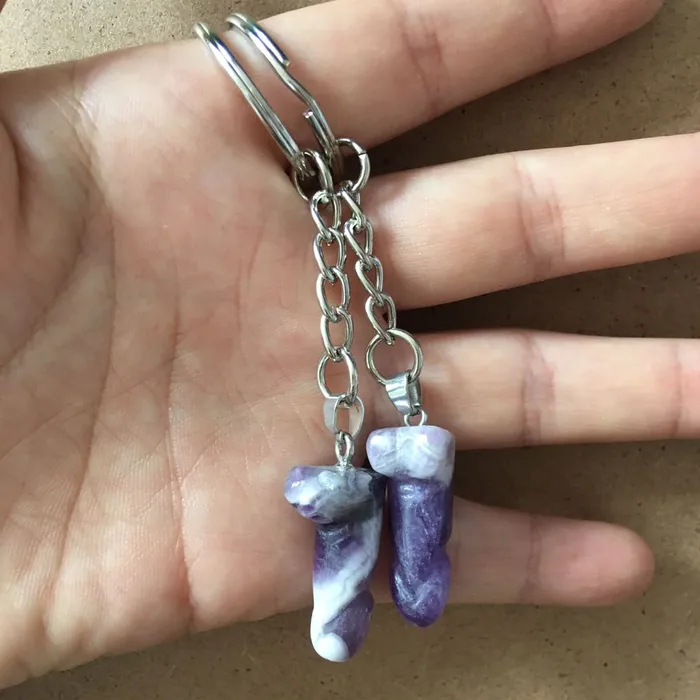 polished mixed color mini penis keychain OSensual Male Sex Toys