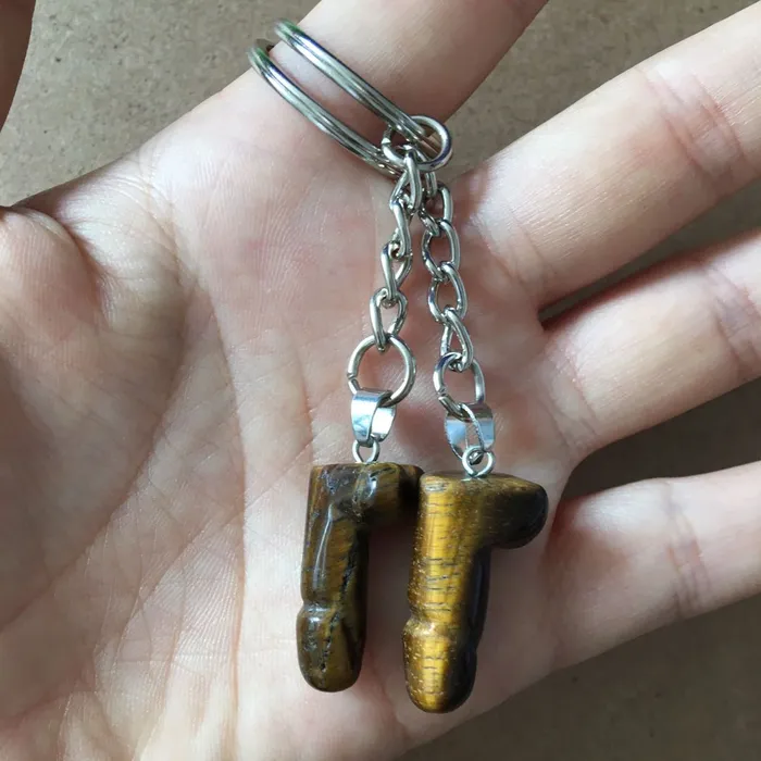 polished mixed color mini penis keychain OSensual Male Sex Toys