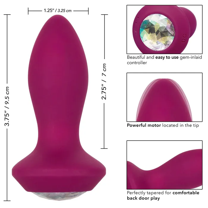 Power Gem Butt Plug Vibrating Crystal Probe PETITE California Exotic Anal Power Gem Butt Plug Vibrating Crystal Probe PETITE California Exotic Anal