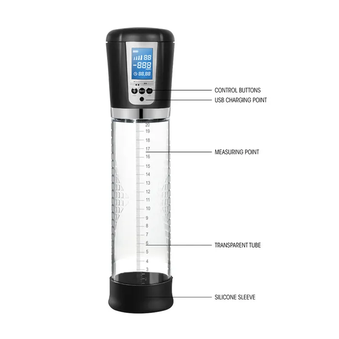 Premium Rechargeable Automatic LCD Penis Pump So Luxe Male Sex Toys